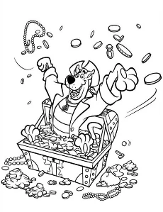 Scooby Doo i piracki skarb kolorowanka do wydruku