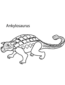 Ankylozaur kolorowanka do wydruku