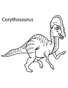 Malowanka z dinozaurem corythozaur