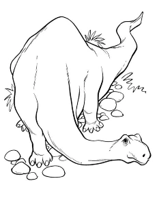 Kolorowanka dinozaur roślinożerny do druku