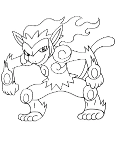 Infernape kolorowanki Pokemony