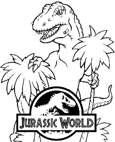 Miniaturka malowanki z logo Jurassic world