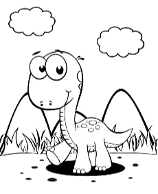 Kolorowanki dla dzieci z dinozaurami