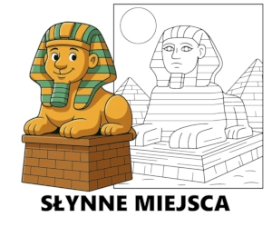 Kolorowanki edukacyjne dla dzieci słynne miejsca świata
