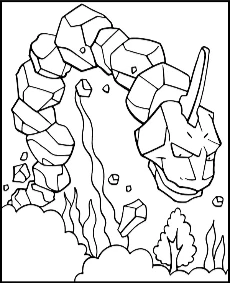 Onix kolorowanka do druku Pokemon