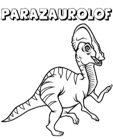 Miniaturka kolorowanki z parazaurolofem