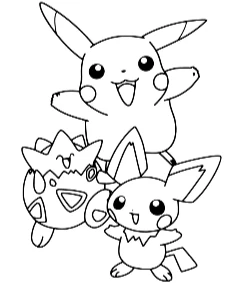 Pokemony kolorowanka malowanka Pikachu wydrukuj