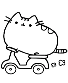 Kolorowanka do drukowania Pusheen dla dziewczynek