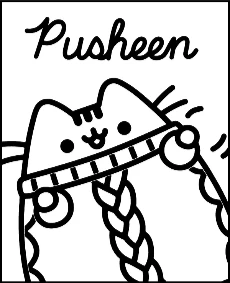Kot Pusheen drukowanka dla dzieci