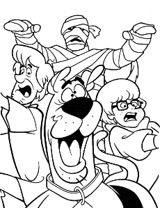 Kolorowanka Scooby-Doo i mumia