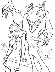 Daphne i potwór kolorowanka dla dzieci