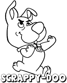 Miniaturka kolorowanki ze Scrappy-doo