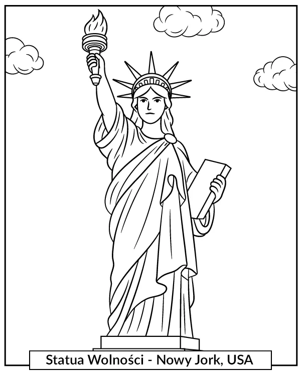 Statua Wolności Kolorowanka Nowy Jork USA