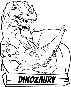 Tyranozaur i triceratops malowanka do druku