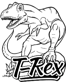 T-rex logo do wydrukowania