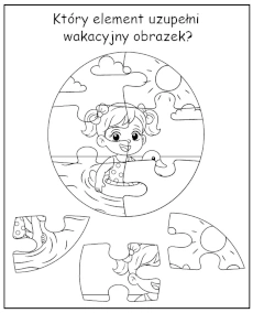 Wskaż brakujący element na kolorowance - zadanie dla dzieci do wydruku