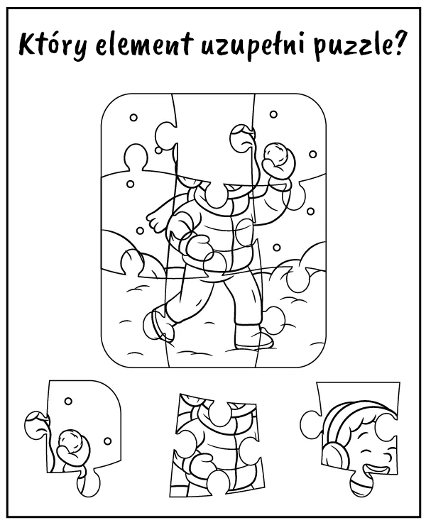 Zimowe puzzle - materiały edukacyjne dla dzieci