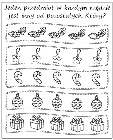 Świąteczne Materiały Edukacyjne na Spostrzegawczość materiały dydaktyczne do druku