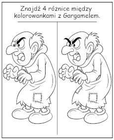 Znajdź różnice - zadanie dla dzieci Gargamel mini