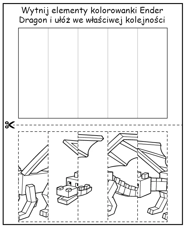 Zadanie kolorowanka Ender Dragon Minecraft