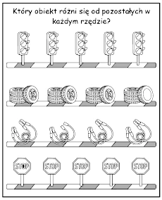 Wskaż inny przedmiot - Auta zadanie do druku dla dzieci mini