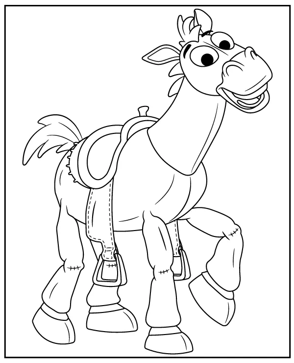 Koń Mustang z bajki Toy Story kolorowana dla dzieci