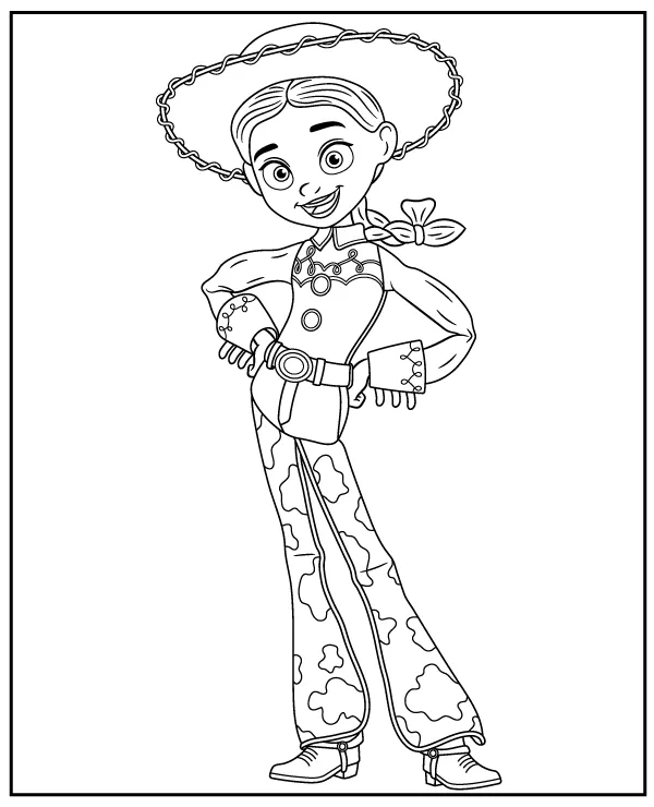 Kowbojka Jessie kolorowanka do druku Toy Story