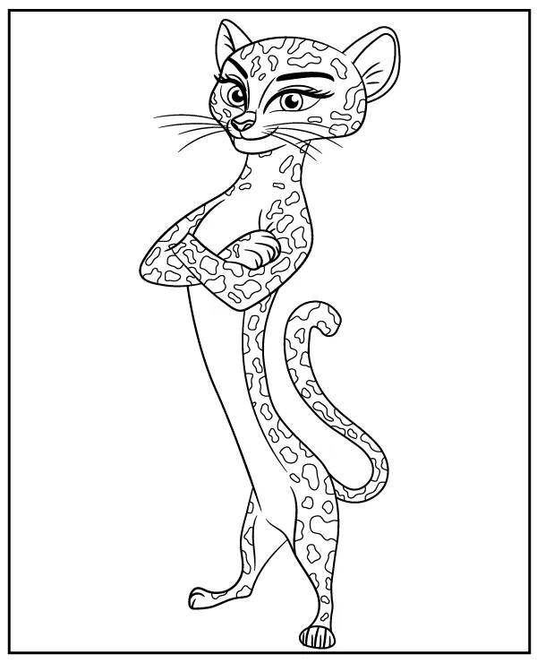 Jaguar Gia kolorowanka Madagaskar