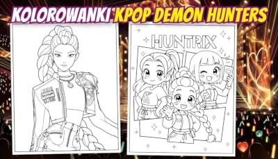 Kpop Demon Hunters nowa seria kolorowanek baner mini