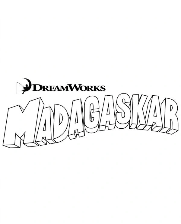 Logo Madagaskar kolorowanka do druku