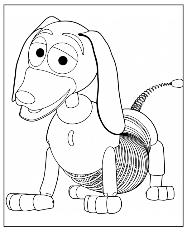 Toy Story Pies Cienki kolorowanka Slinky