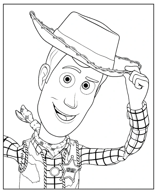 Szeryf Chudy kolorowanka z bajki Toy Story