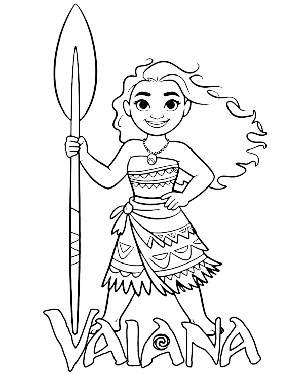 Vaiana kolorowanka z logo