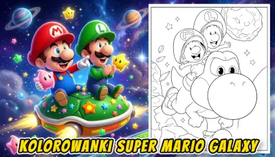 Film Super Mario Galaxy w kinach i na kolorowankach baner mobile