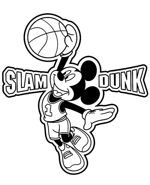 Miki Slam Dunk Kolorowanka Koszykówka Sport