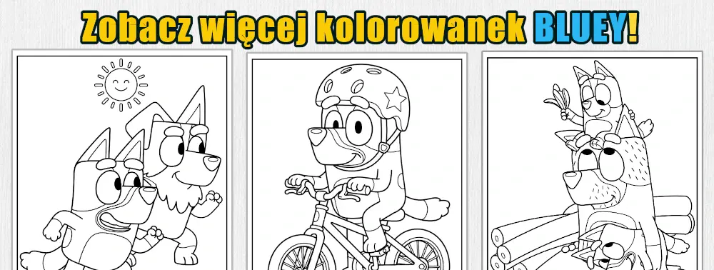 Baner więcej kolorowanek Bluey