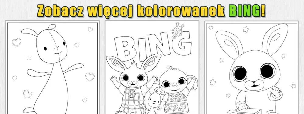 Baner więcej kolorowanek i zadań Bing