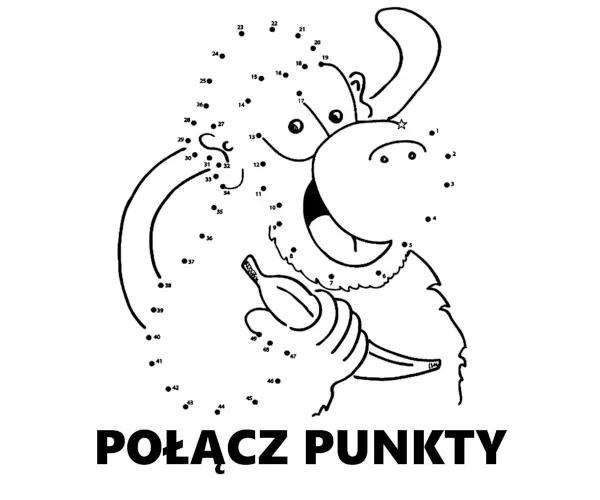 Łamigłówki dla dzieci do wydruku - połącz punkty