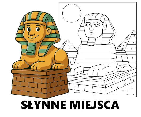 Kolorowanki edukacyjne dla dzieci słynne miejsca świata