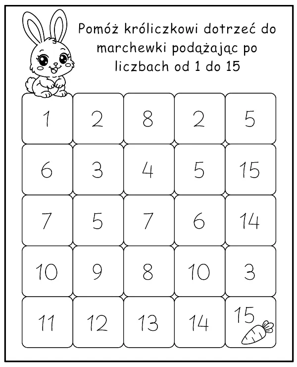 Labirynt z Liczbami - Karta Pracy do Nauki Liczenia