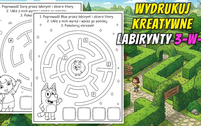 Labirynty dla dzieci do druku baner